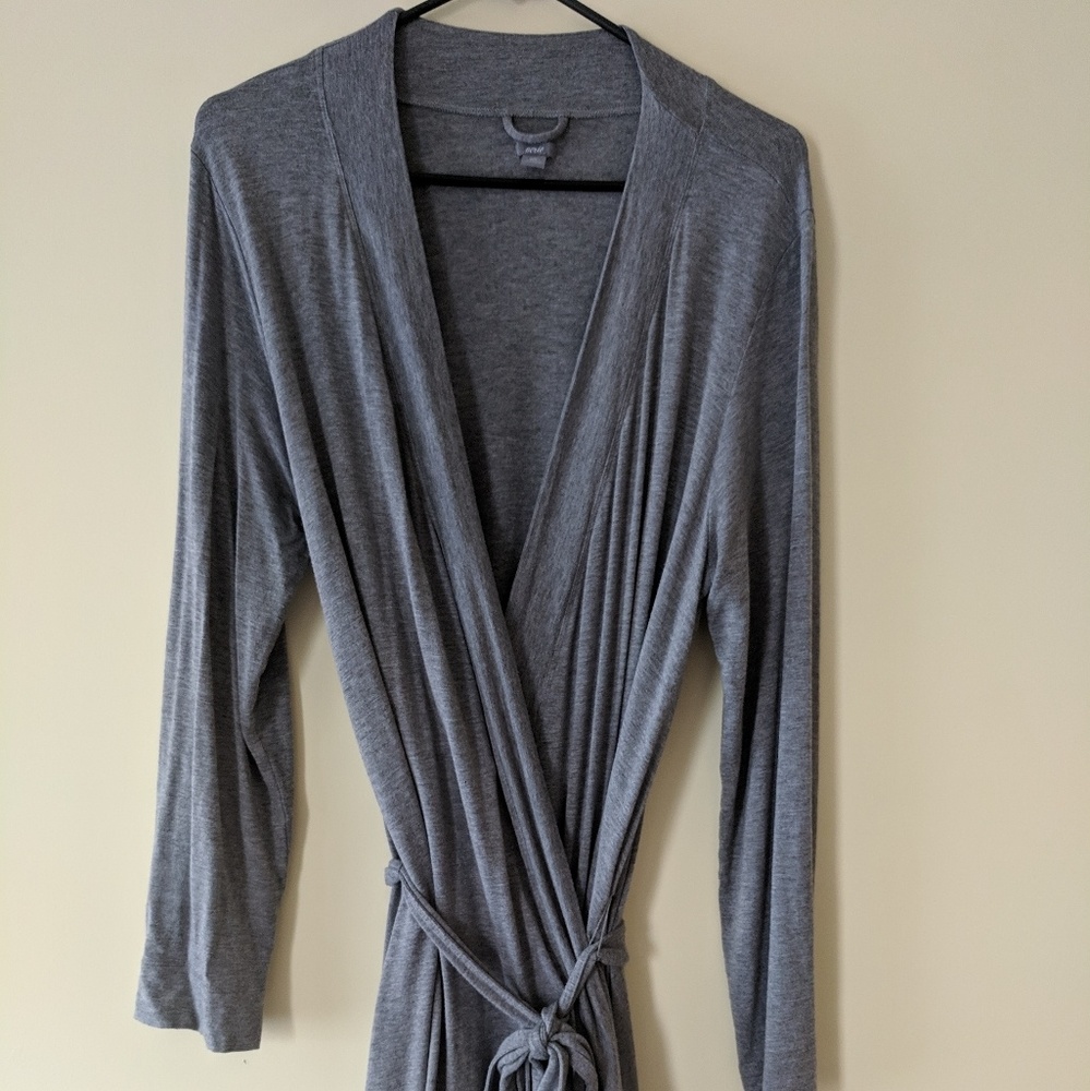 Aerie cotton robe, heather gray